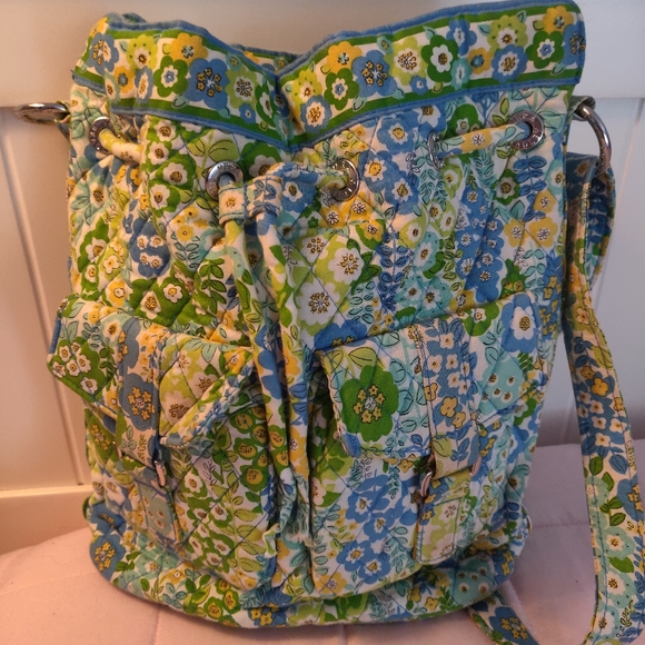 Vera Bradley Floral Drawstring Purse - Picture 1 of 6